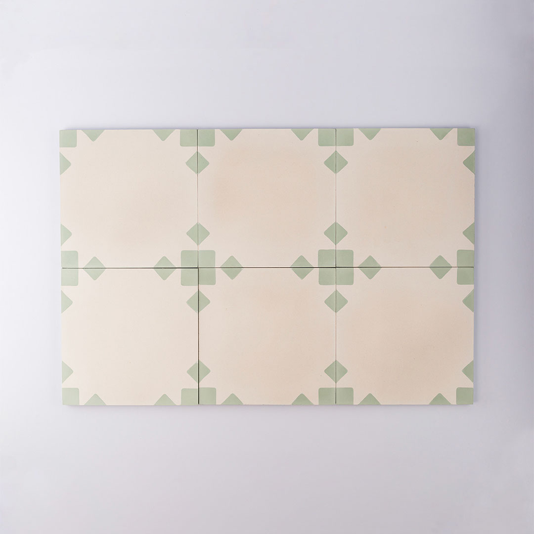 Anthropology Green Slim Line Encaustic Cement Tile Otto Tiles Design